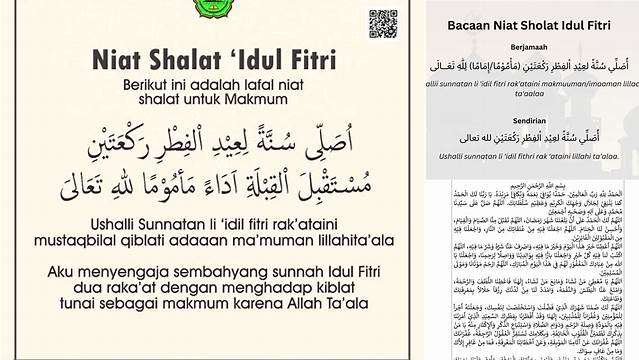 Bacaan Doa Sholat Idul Fitri