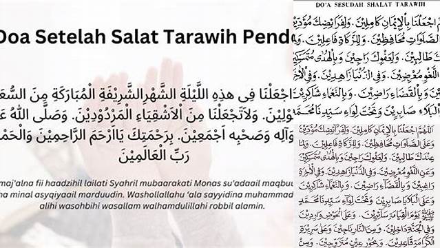 Bacaan Doa Sholat Tarawih