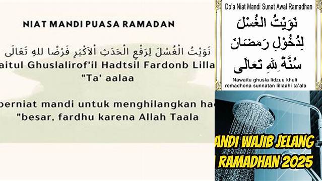 Bacaan Mandi Puasa Ramadhan