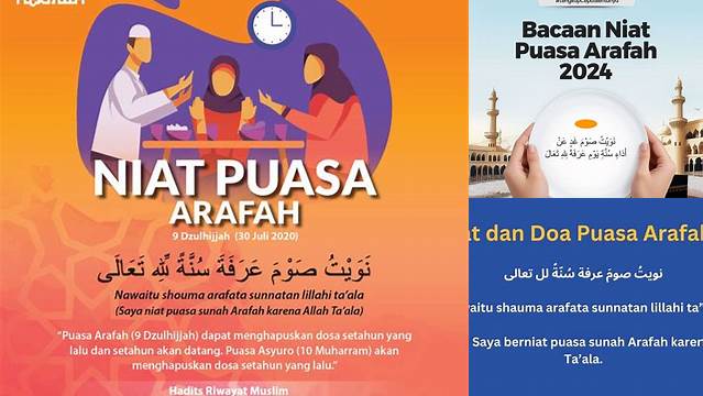 Bacaan Niat Puasa Arafah