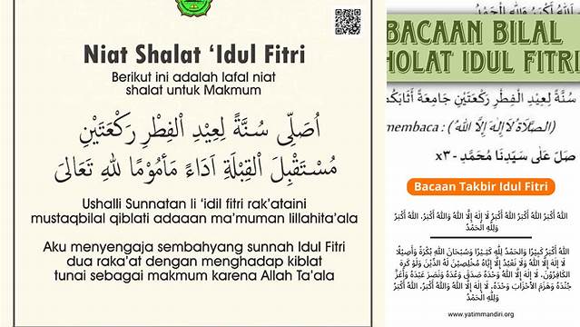 Bacaan Sholat Idul Fitri Latin