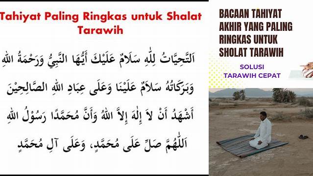 Bacaan Tahiyat Akhir Sholat Tarawih