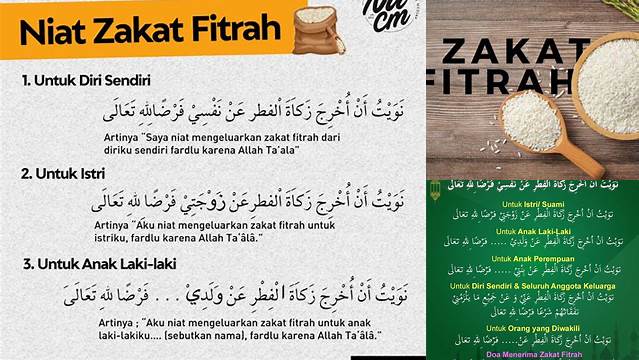 Bacaan Zakat Fitrah Untuk Diri Sendiri