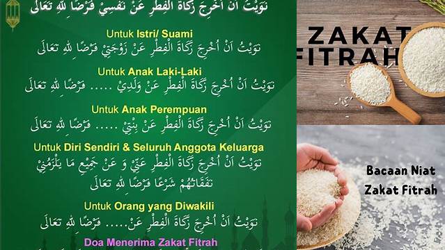 Bacaan Zakat Fitrah Untuk Keluarga