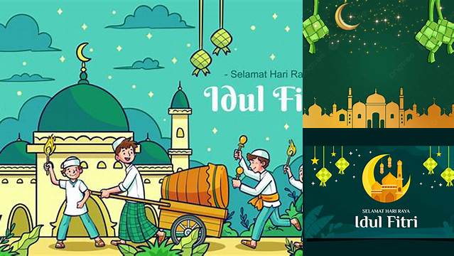 Background Idul Fitri Kartun