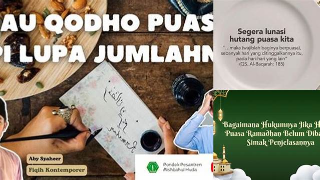 Bagaimana Jika Lupa Hutang Puasa