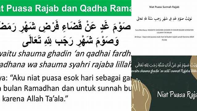 Bagaimana Niat Puasa Rajab