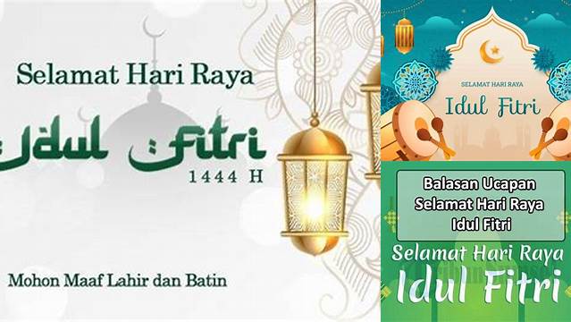 Balasan Ucapan Hari Raya Idul Fitri