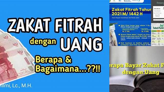 Berapa Bayar Zakat Fitrah Dengan Uang