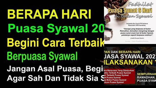 Berapa Hari Puasa Syawal