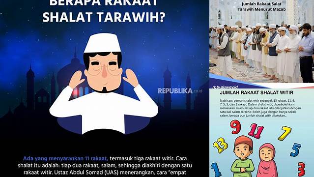 Inilah 9 Hal Penting tentang berapa rakaat shalat tarawih dan tuntunannya saat idul fitri
