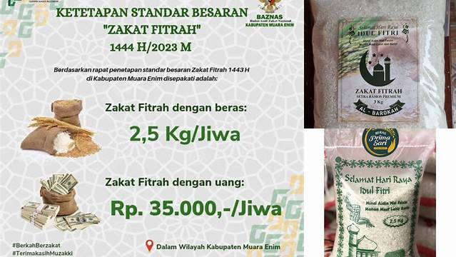 Beras Zakat Fitrah Berapa Kg