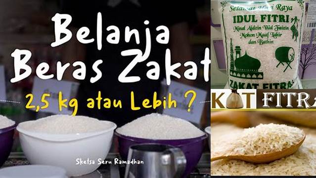 Berat Zakat Fitrah Beras