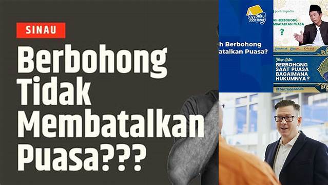 Berbohong Membatalkan Puasa