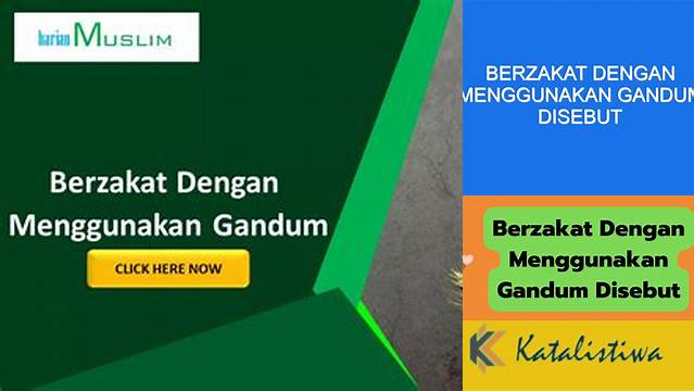 Berzakat Menggunakan Gandum Disebut