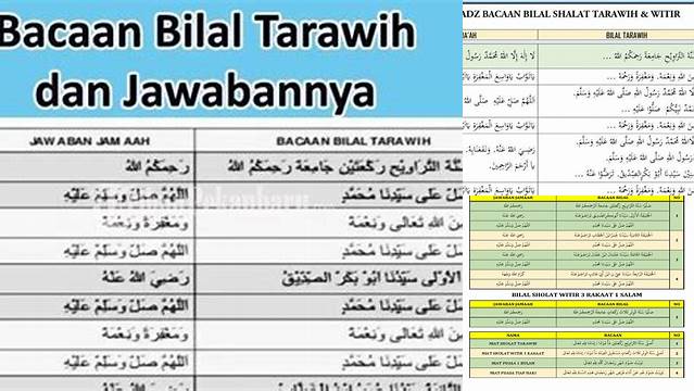 Bilal Tarawih 11 Rakaat