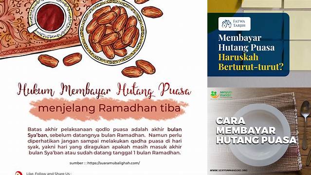 Bolehkah Membayar Hutang Puasa Setiap Hari