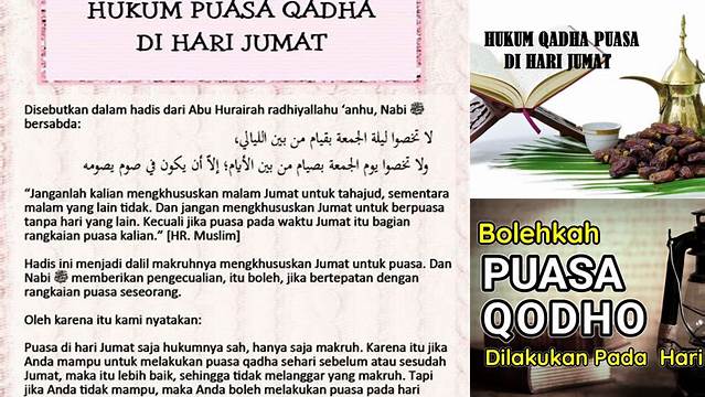 Bolehkah Puasa Qadha Di Hari Jumat