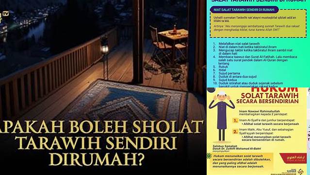 Temukan 10 Hal Penting tentang bolehkah sholat tarawih sendiri dirumah menjelang idul fitri