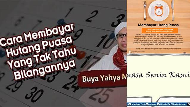 Cara Membayar Hutang Puasa Tahun Lalu