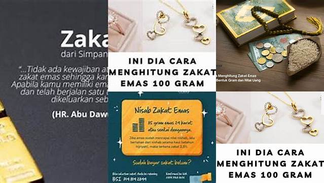 Cara Menghitung Zakat Emas 100 Gram