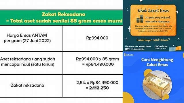 Cara Menghitung Zakat Mal Emas