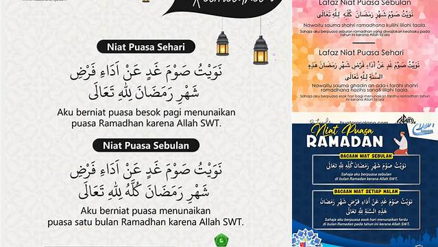 Cara Niat Puasa Ramadhan