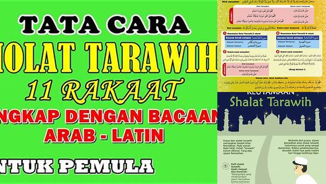 Cara Shalat Tarawih 11 Rakaat