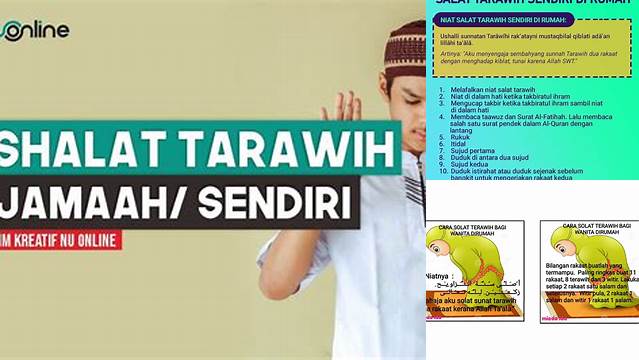 Cara Sholat Tarawih Di Rumah Sendirian