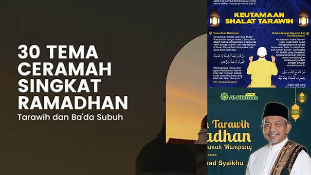 Ceramah Ramadhan Tarawih