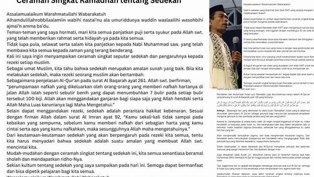 Ceramah Tentang Puasa Ramadhan Singkat