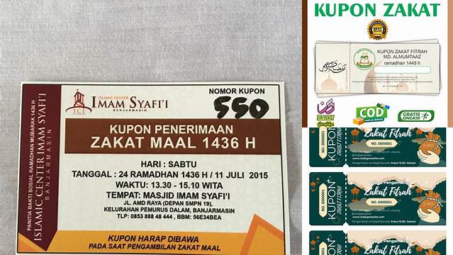 Contoh Kupon Zakat Fitrah