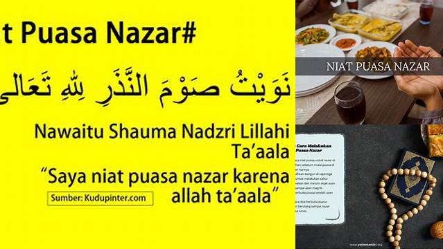 Contoh Puasa Nazar