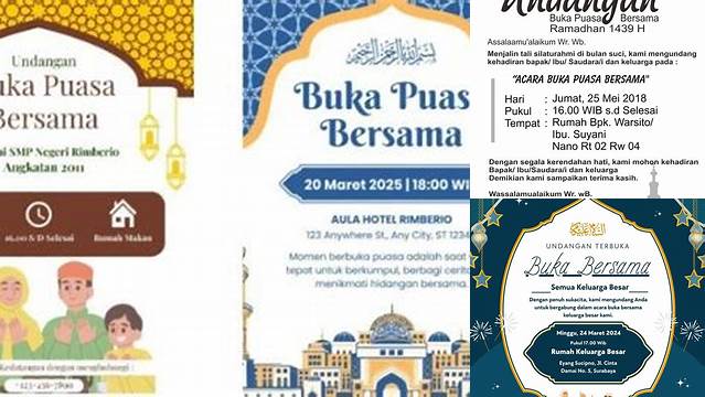 Contoh Undangan Buka Puasa Bersama