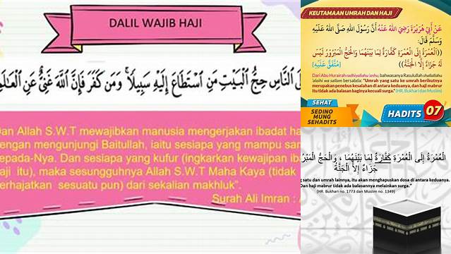 Dalil Tentang Haji Dan Umrah