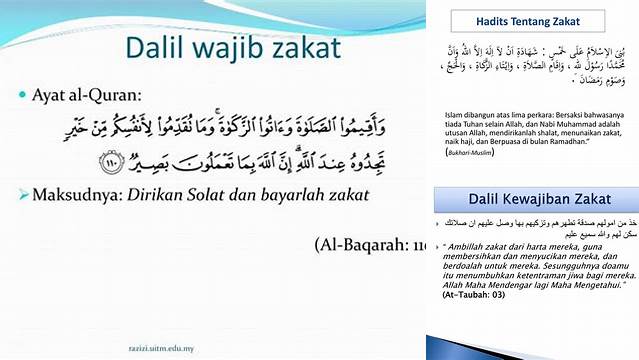 Dalil Tentang Zakat