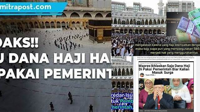 Dana Haji Dipakai Pemerintah