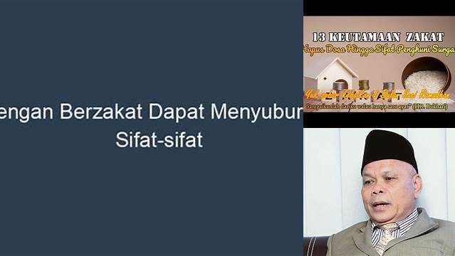 Dengan Berzakat Dapat Menyuburkan Sifat Sifat