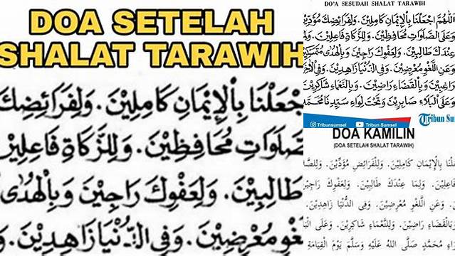 Do A Sesudah Shalat Tarawih