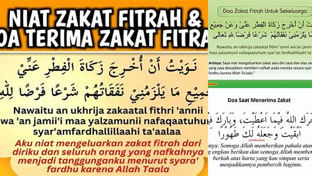 Doa Zakat Fitrah Latin