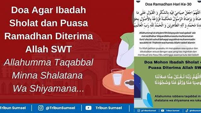 Doa Agar Shalat Dan Puasa Diterima