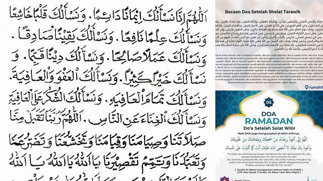 Ketahui 10 Hal Penting tentang doa antara tarawih dan witir untuk Idul Fitri berkah