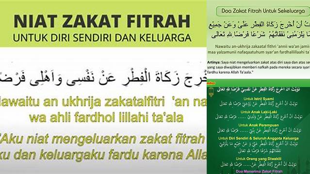 Doa Bayar Zakat Fitrah Untuk Keluarga