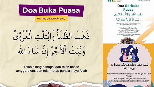 Doa Berbuka Puasa Dzahaba