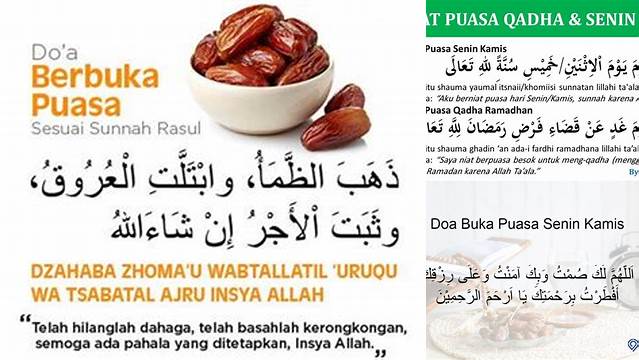 Doa Berbuka Puasa Senin Kamis Latin