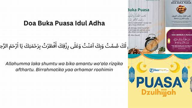 Doa Buka Puasa Idul Adha