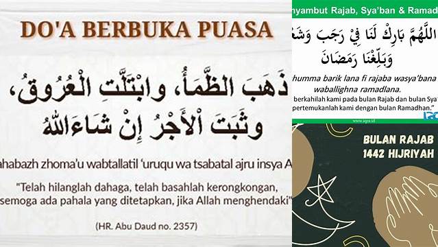 Temukan 8 Hal Penting tentang Doa Buka Puasa Rajab Beserta Artinya untuk Sambut Idul Fitri