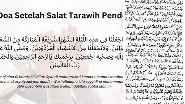 Doa Doa Sholat Tarawih