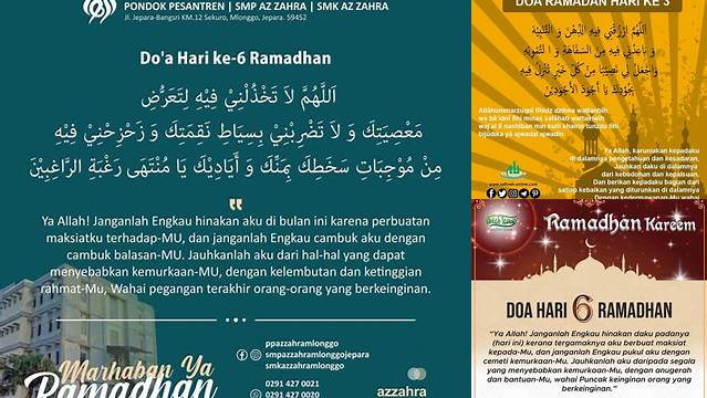 Doa Hari Ke 6 Puasa Ramadhan