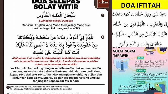 Doa Iftitah Sholat Tarawih